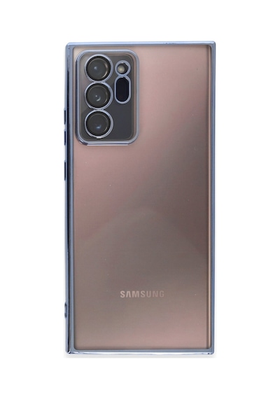 Samsung Galaxy  Uyumlu,  Note 20 Ultra Kılıf Razer Lensli Silikon - Açık Mavi