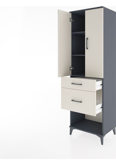 Hyperion Dolap 3 Raflı 2 Çekmeceli 2 Kapaklı 60x44x195 Antras... Antrasit Hyperion Dolap 3 Raflı 2 Çekmeceli 2 Kapaklı 60x44x195 Antras... Antrasit
