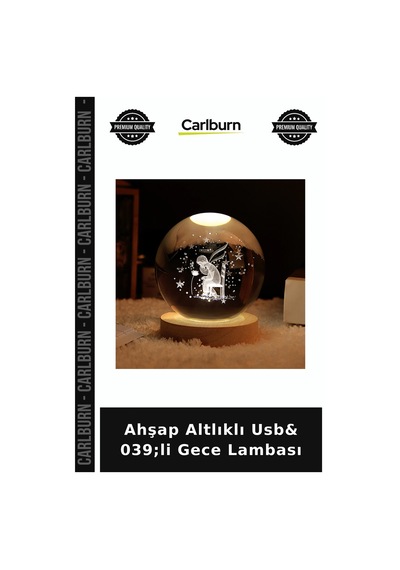 Ahşap Altlıklı Usb& 039 Li Gece Lambası Işıklı Obje Arkadaşa Sürpriz Yatak Odası Diğer