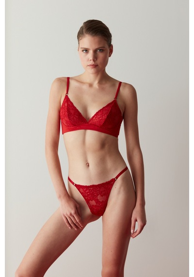Penti Tango Kırmızı Glam Lace Dolgusuz Sütyen