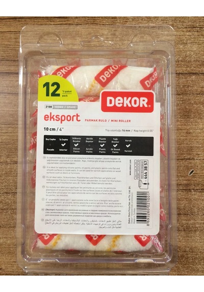 Dekor 2100 Eksport Parmak Rulo Yedeği 12 Adet