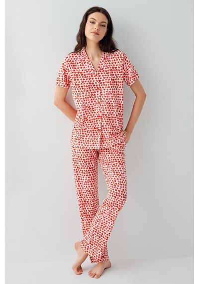Arnetta Kadın Kırmızı Gömlek Pijama Takım Ar3583-s-v1 Kırmızı