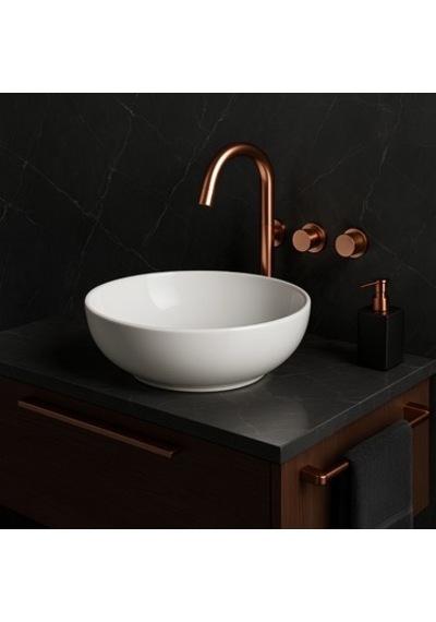 Oval Beyaz Deliksiz Lavabo 42 Cm, Modern Ve Şık Tasarım 508 Yeşil