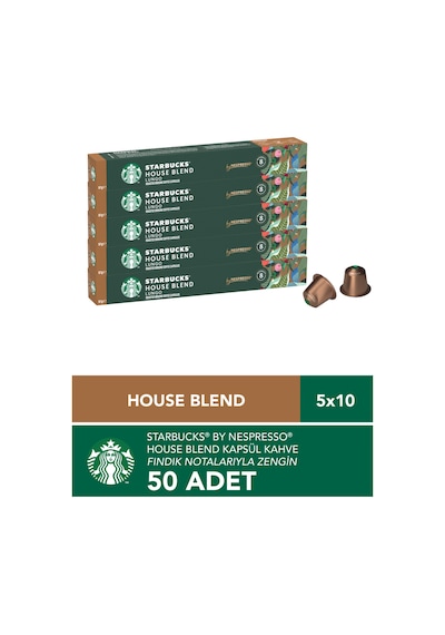 Starbucks By Nespresso House Blend Kapsül Kahve 5 X 10 Adet Kapsül Kahve