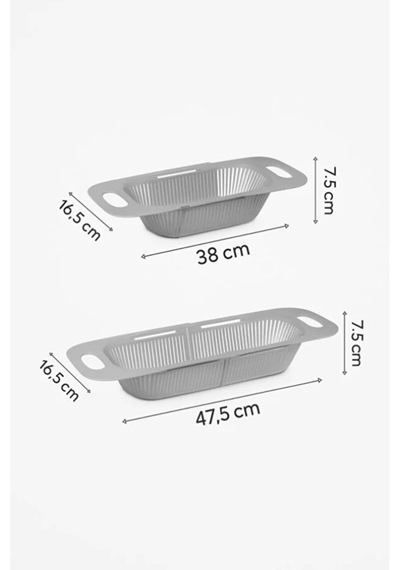 Ayarlanabilir Sürgülü Lavabo Süzgeci, Sebze Meyve Yıkama Ve Kurutmalık/beyaz Plastik Diğer
