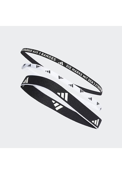 Adidas Black/whıte Saç Bandı 3pp Headban New 3lü Paket Ia3031