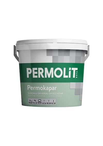 Permolit Permokapar Su Bazlı İç Ve Dış Cephe Silikonlu Astar - Beyaz - 3.5 Kg.