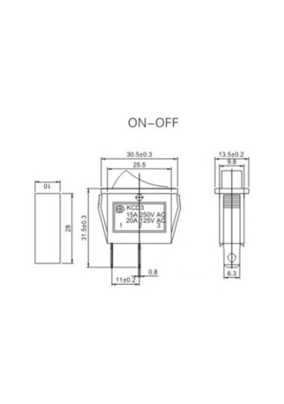 Ic-114 Tekli Dar Işıksız Anahtar On-off 2p Siyah