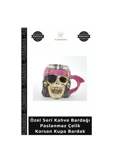 Özel Seri Kahve Bardağı Paslanmaz Çelik Korsan Kupa Bardak Çok Renkli