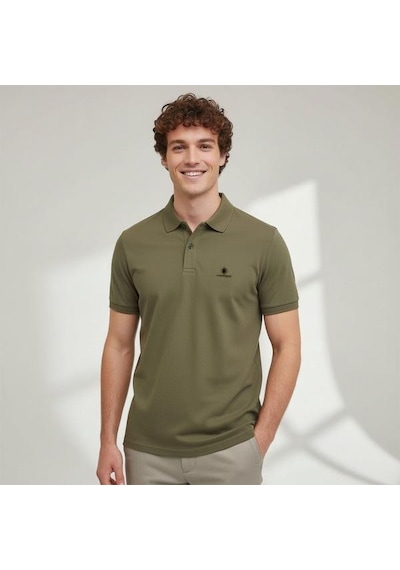 Lumberjack Mb Ct461 Sherman Erkek Haki Polo Yaka Tişört