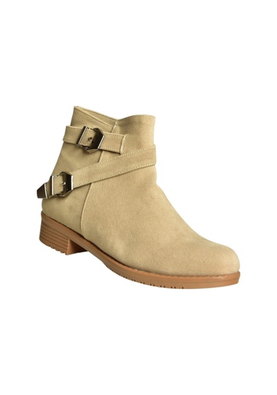 Fox Shoes A726193402 Bej Süet Kadın Bot Bej-süet
