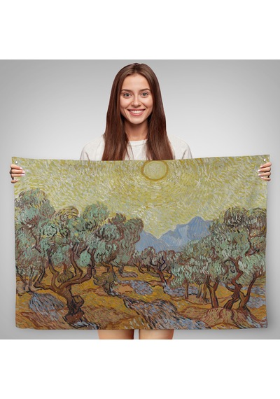Vincent Willem Van Gogh - Zeytin Ağaçları Duvar Örtüsü - Olive Trees-7184