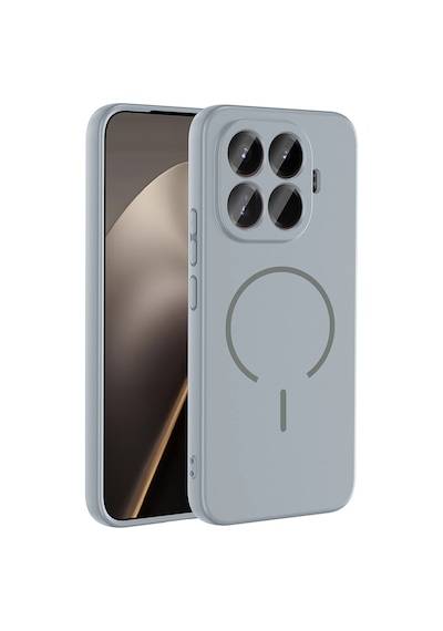 Xiaomi 15t Pro Kılıf Magsafe Destekli Kamera Korumalı Yumuşak Silikon Pazarplus Titanyum-Gri