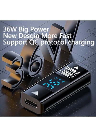 Usb 3.2 To Type C Şarj Kablosu Dönüştürücü 10gbps 36w Otgacd Standart