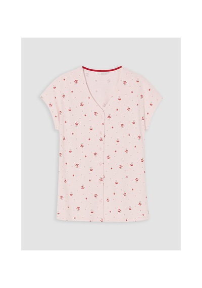 Lcw Dream Pembe V Yaka Desenli Kadın Pijama Takım