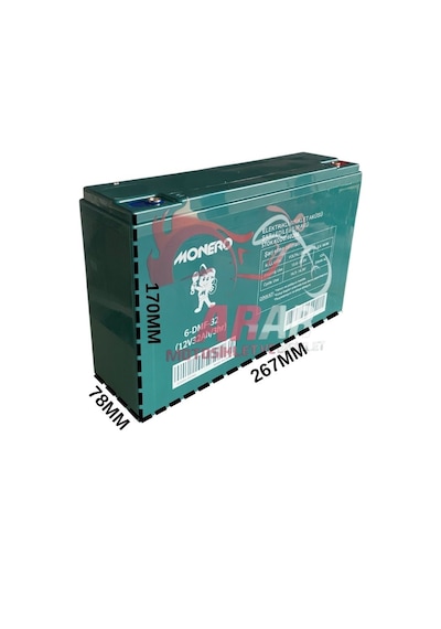 6-dmf-32 / 12v-32ah 12v40ah Elektrikli Bisiklet Akü-arr60200