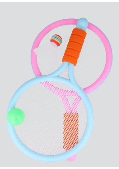 Çocuk Plaj Tenisi Badminton Raketi Seti Fileli Yeni Başlayanlar İçin
