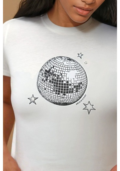 Hiccup Baskı Detaylı Regular Fit Bisiklet Yakalı %100 Pamuklu Crop T-shirt Gümüş Gri Hiccup Baskı Detaylı Regular Fit Bisiklet Yakalı %100 Pamuklu Crop T-shirt Gümüş Gri