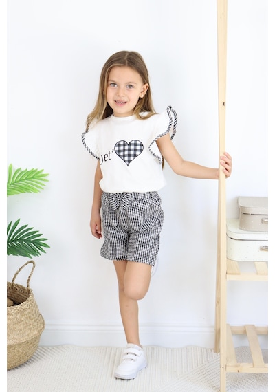 Miababy Jet Love Baskılı İkili Takım Siyah