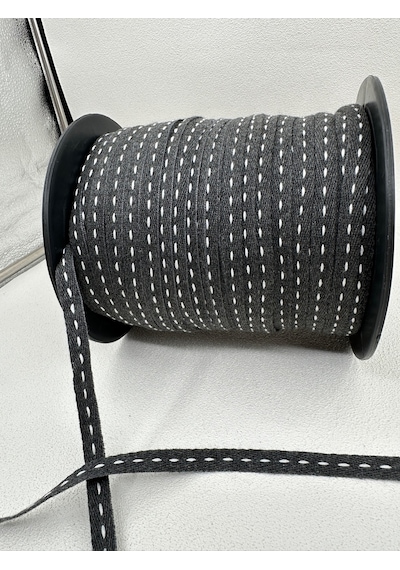 1 Cm Puntalı Balıksırtı Şerit-5 Metre-antrasit