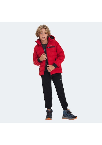 Slazenger CAPTAIN Çocuk Kapüşonlu Şişme Kırmızı Mont & Kaban