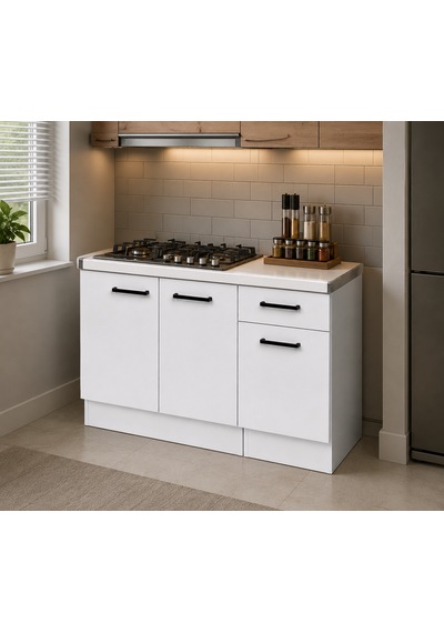 Lark Mutfak 3 Kapaklı 1 Çekmeceli Mutfak Alt Modül 100 Cm - Çok Amaçlı Dolap -beyaz Laminat Tezgah Dahil Lark Mutfak 3 Kapaklı 1 Çekmeceli Mutfak Alt Modül 100 Cm - Çok Amaçlı Dolap -beyaz Laminat Tezgah Dahil