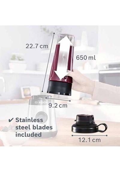 Bosch Uyumlu 2 Ve 6 Serisi İle  Smothie Blender. Makinede Yıkanabilir.