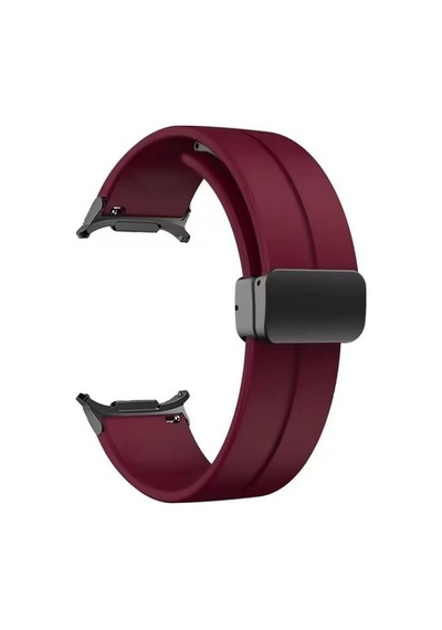 Adige Samsung Galaxy Uyumlu Watch Ultra 47mm Kordon Kayış D-buckle Mıknatıslı Silikon