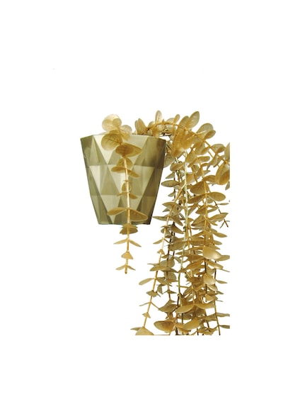Gold Okaliptus 45 Cm New Collection Gold Elmas Saksıda Yapay Sarkan Bitki Gold