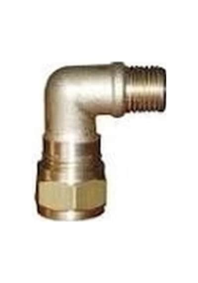 Sarı Pirinç Yüksüklü Dirsek 3/8 - 10 Mm