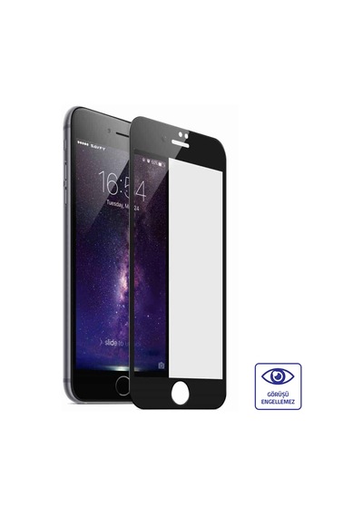 Bufalo Apple Uyumlu   iPhone 7 / 8 Ekran Koruyucu Seramik Mat Nano 9D Tam Kaplama Siyah