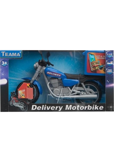 Model Plastik Mavi Kurye Motorsikleti