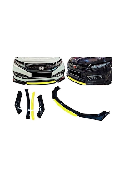 İtibar Opel Vectra Uygun Universal Flaplı 4 Parça Lip Piano Black