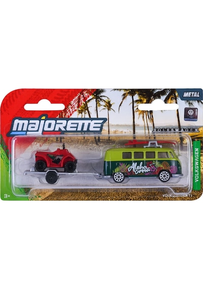 Majorette Volkswagen Trailer Cars Volkswagen T1 Yeşil Çok Renkli