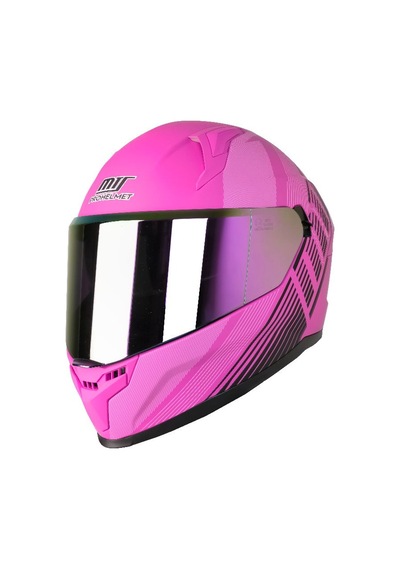M910 Lady Fuchsıa Motosiklet Kaskı Güneş Vizörlü Full Face Kadın Kask Çok Renkli