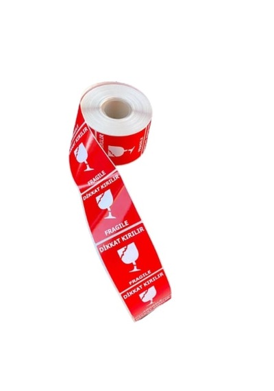 Dikkat Kırılır Etiketi 8x7cm 500 Adet