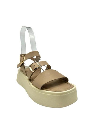 Kemal Tanca 862 T-317 Kadın Dolgu Topuklu Sandalet Çok Renkli