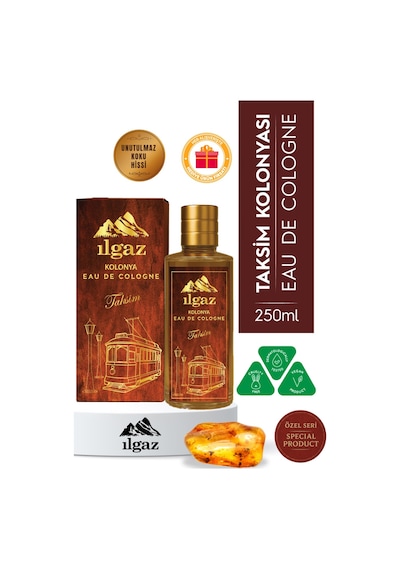 Taksim Kolonyası Eau De Cologne Cam Şişe 250 Ml Türkiye Serisi Eski Ahşap Ve Kehribar Kokusu