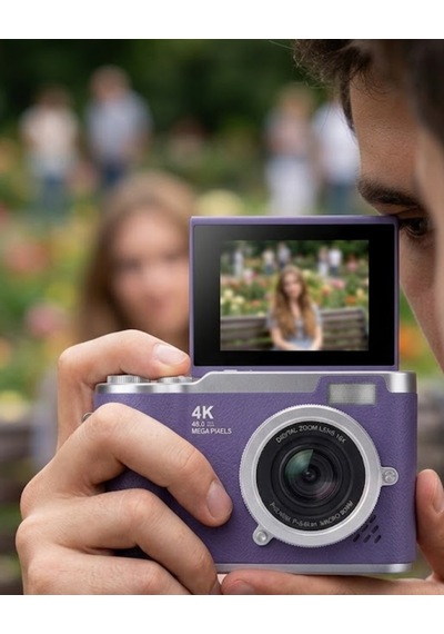 4k Kompakt Kamera 48 Mp Autofocus Flash Özellikli Vlog Kamera - Bayi Depom