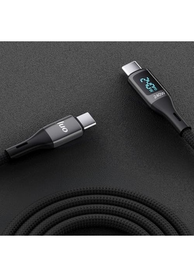 Led Ekranlı E-mark Çipli Pd 3.1 Usb Type-c To Type-c Hızlı Şarj Ve Kablosu 1 Metre Diğer