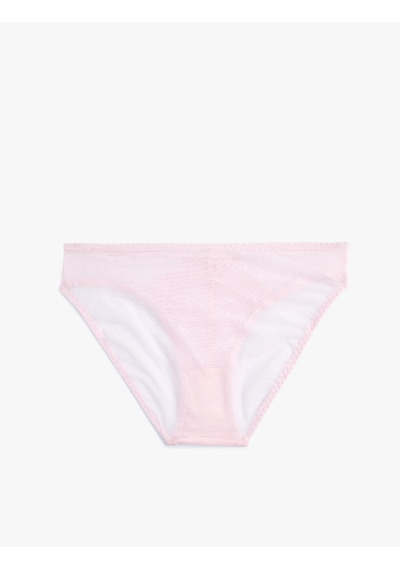 Koton Dantel Detaylı Rahat Kalıp Brief Külot Pembe 6slk30142mk Gül