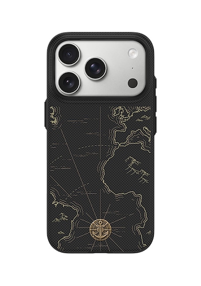 İphone 17 Pro Max Uyumlu Kılıf M-safeli Karbon Fiber Benks Armoredge Air Navigator Kevlar Kapak Siya Siyah