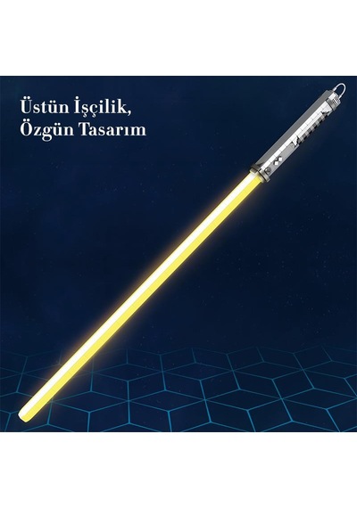 Reobrix 99012 Işın Kılıcı Sarı Yaratıcı Yapı Blok Seti Building Blocks Lightsaber - 598 Parça