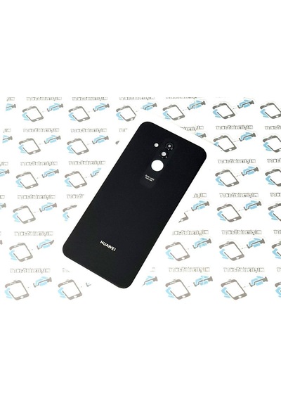 Tkgz - Mate 20 Lite Arka Pil Batarya Kapağı (Cam Kamera) Siyah