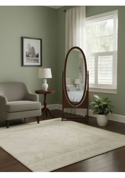 Rivoli Ayaklı Ahşap Oval Boy Aynası 58x165 Ceviz