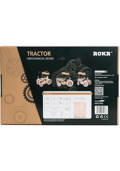 Rokr Lk401 Traktör Tractor Dıy Minyatür Maket Model Seti Ahşap 3d Wooden Puzzle 3d Model Kit Detaylı Dekoratif Hobi Seti Ahşap Maket