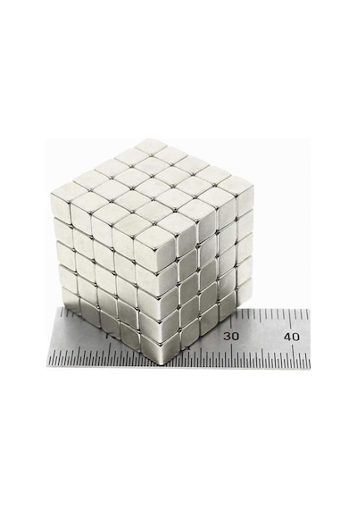 Dünya Magnet 125 Adet 5x5x5 Küp Neodyum Mıknatıs - Güçlü Magnet 125'li Paket