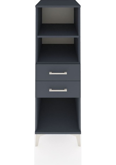 Kronos Dolap 2 Raflı 2 Çekmeceli 44x59x134 Antrasit-antrasit Antrasit