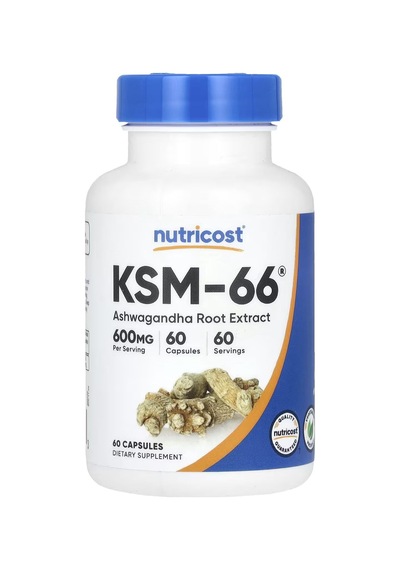 Nutricost Ksm66 Ashwa/gandha 600 Mg 60 Capsul