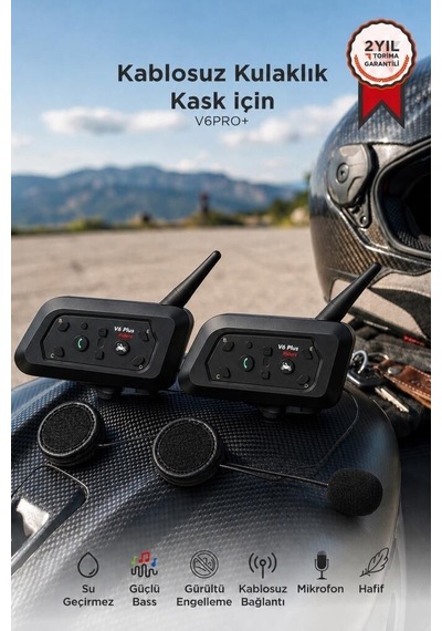 Premium Motosiklet Helmet İnterkom Ejeas Double V6pro+ 2li İkili Ses Takım